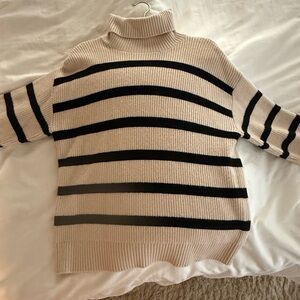 Striped Turtleneck Sweater